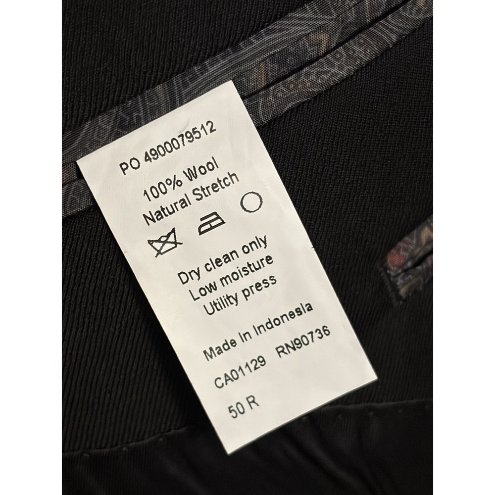 Lauren Ralph Lauren Men's 50R Black 100% Wool 2-Button Suit Jacket Blazer/Bag - Picture 5 of 16